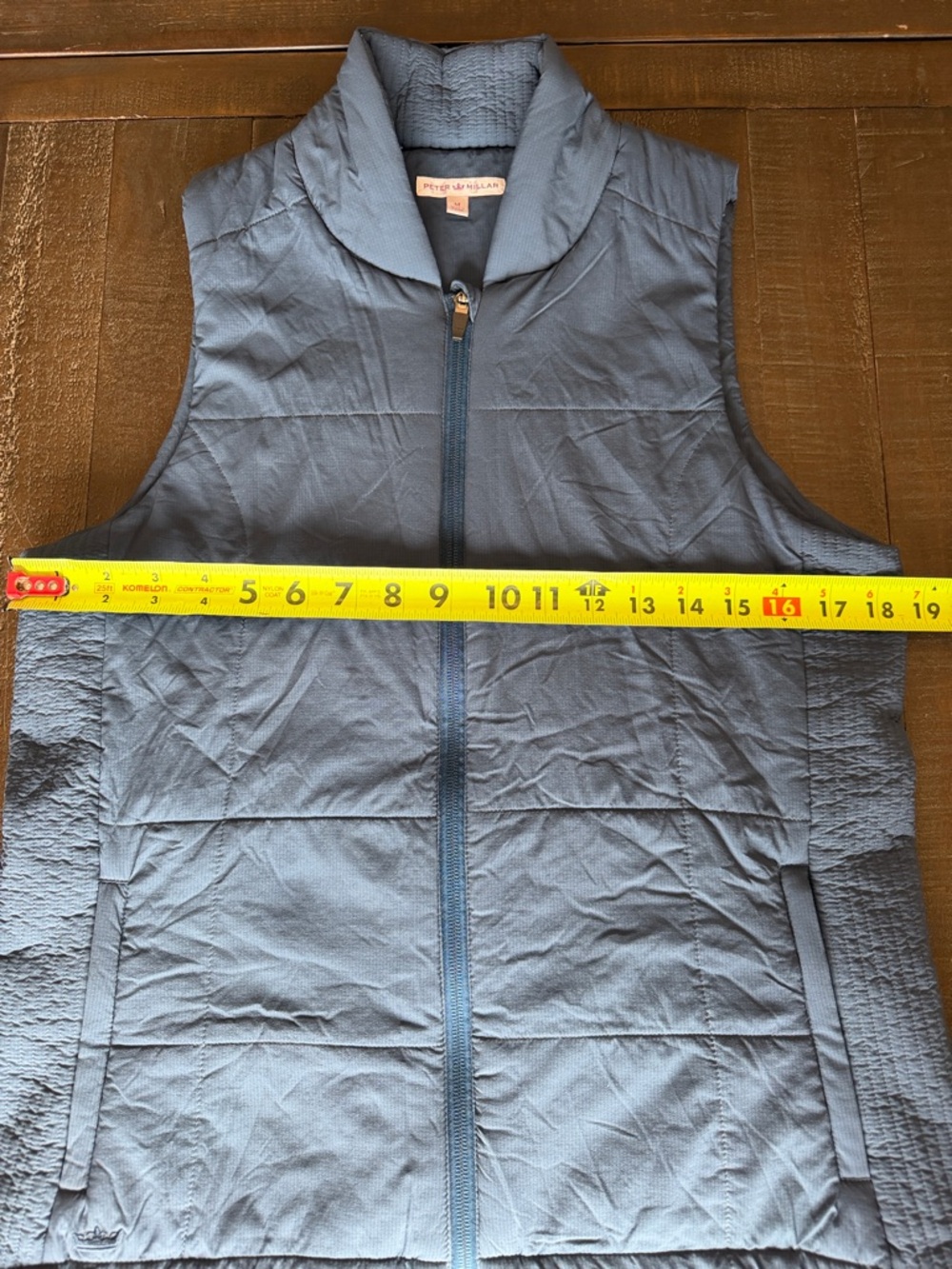 Peter Millar Vest Womens Size Medium Navy Nylon Quilted Hi Neck Full Zip Golf - Picture 4 of 9